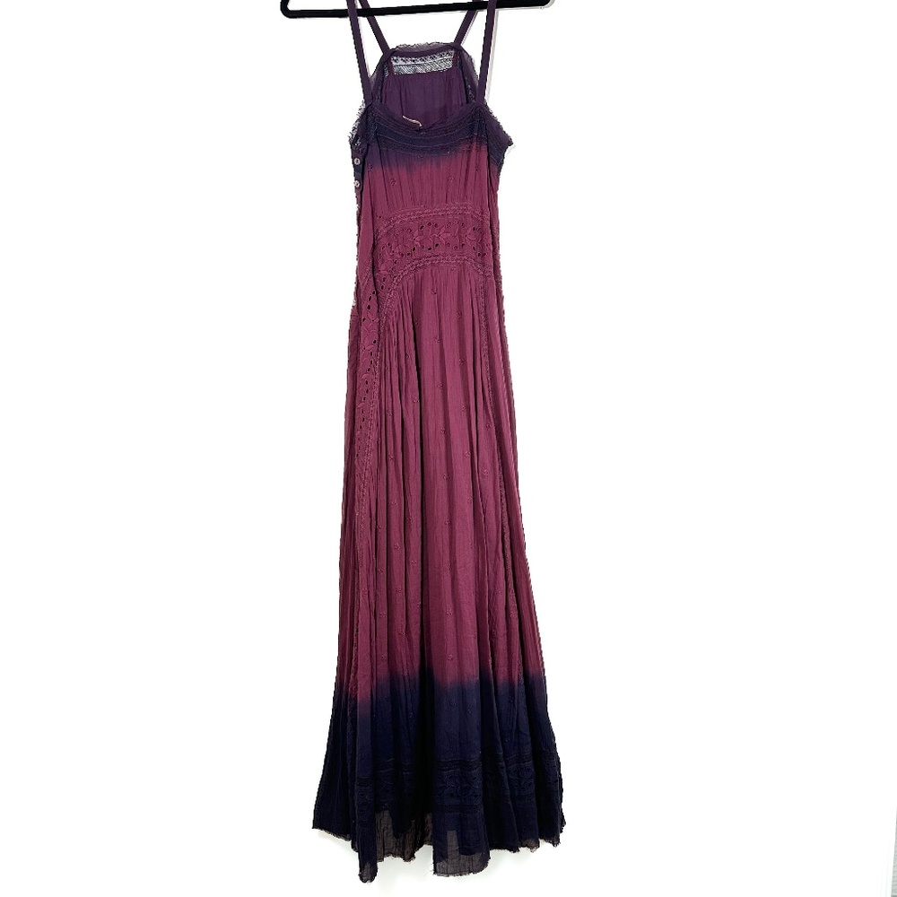 Elegant Purple and Black Maxi Dress